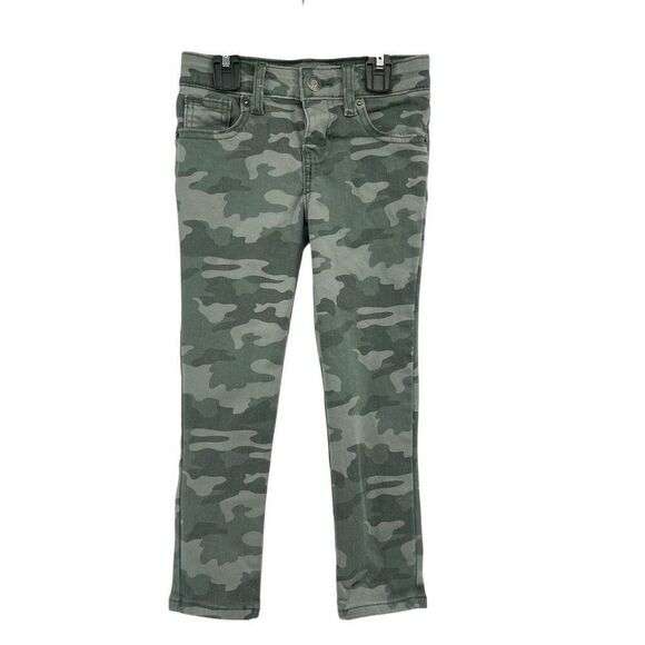 Cat & Jack Girls Green Camo Jeggings Size 5, Mid-Rise Ultimate Stretch - Picture 2 of 13